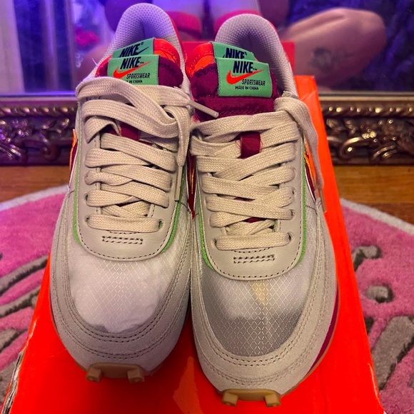 Nike Sacai x Clot x LDWaffle 'Net Orange Blaze' - Picture 3 of 8